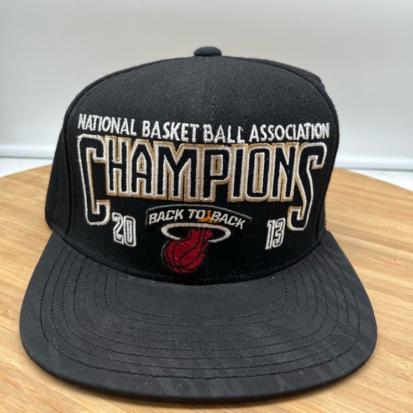 adidas Other - Adidas Miami Heat 2013 Back to Back NBA Champions Official Locker Room Hat Cap